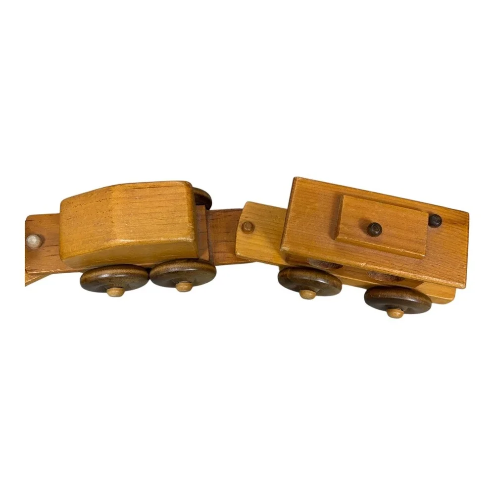 Vintage‎ Wooden Steam Locomotive & Cars Train Set -Hand Crafted